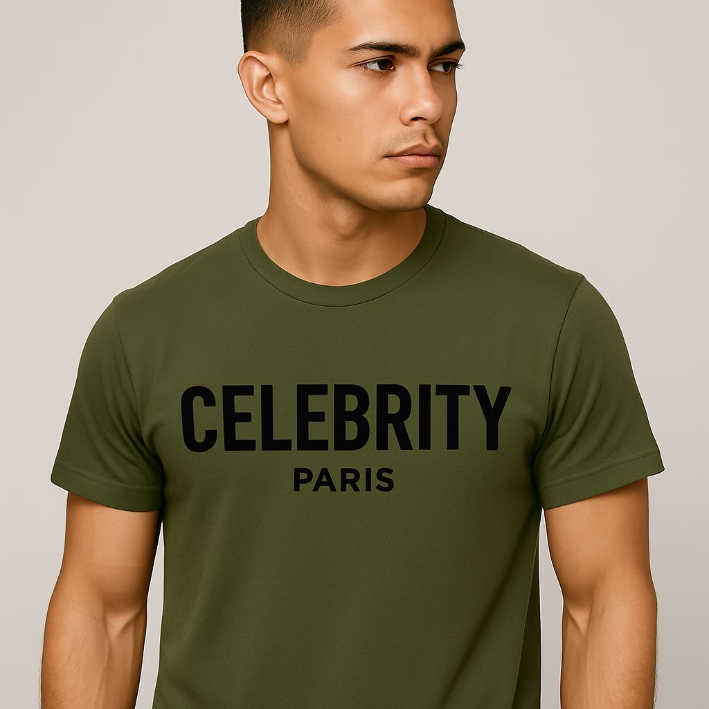 CELEBRITY PARIS Designer Tee — Army