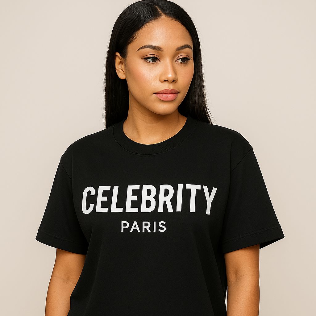 CELEBRITY PARIS Designer Tee — Black