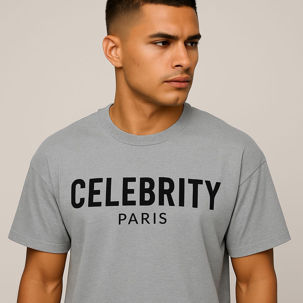 CELEBRITY PARIS Designer Tee — Grey