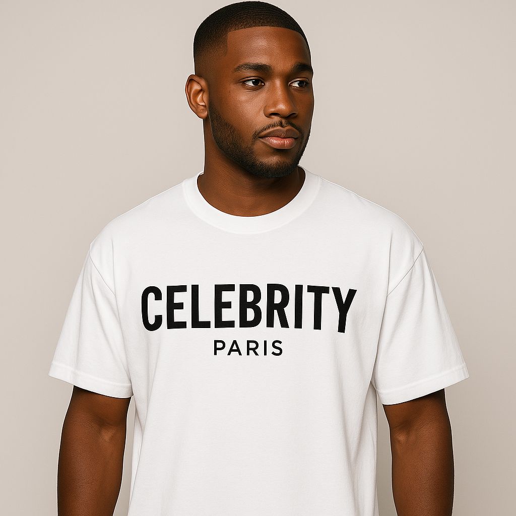 CELEBRITY PARIS Designer Tee — White